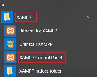 XAMPP Control Panelの起動
