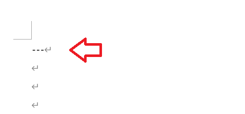 Word：記号を３つ連続で入力