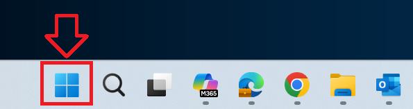 Windows 11｜スタートボタンをクリックしてスタートメニューを表示