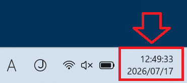 Windows 11：タスクバーの時計に秒数を表示