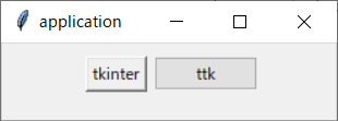 Pythonのtkinterとttkの違い：ボタンウィジェット