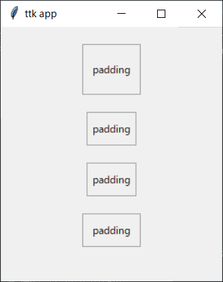 ttk labelの使い方:paddingオプション