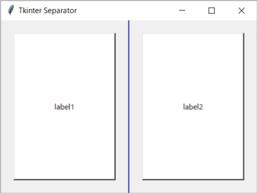 ttk:Separatorウィジェットを使った縦の境界線