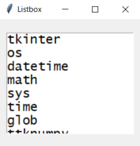 tkinter:Listboxオプションのfont