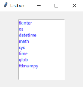 tkinter:Listboxオプションのforeground