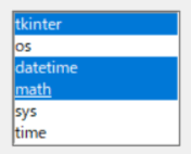 tkinter:listboxウィジェットのデータを選択