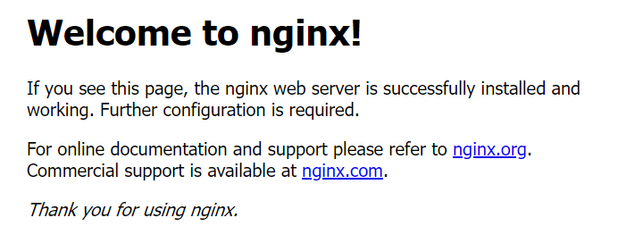 Nginx：Welcome to nginx