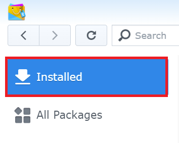 Synology:「Installed」を選択