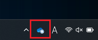 OneDrive:青い雲の中に青い回転矢印