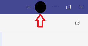 Teams:画面右上にあるプロフィールアイコンをクリック