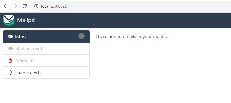 Laravel:mailpitのダッシュボード