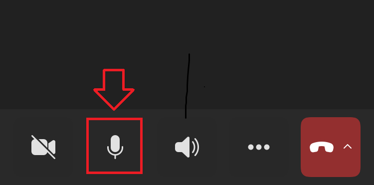 スマホ版Teamsアプリ：会議中にマイクをミュートにする