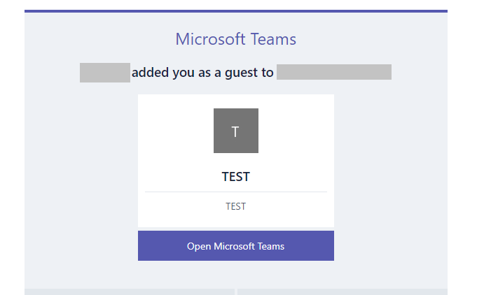 Teams：外部ユーザーが招待されたときに受信するメール