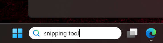 Windows 11：検索ボックスに「Snipping Tool」と入力